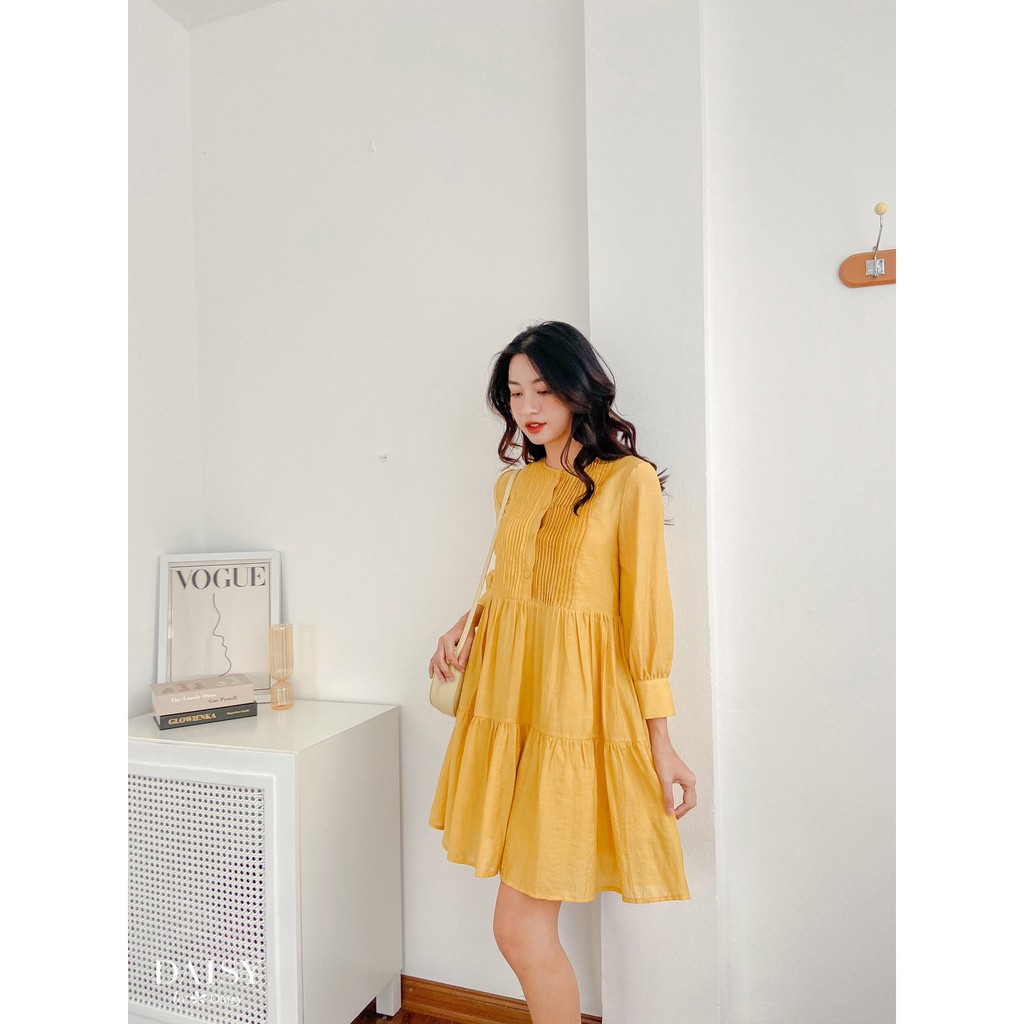 2002881- Váy babydoll tơ xếp ly ngực Daisy | BigBuy360 - bigbuy360.vn