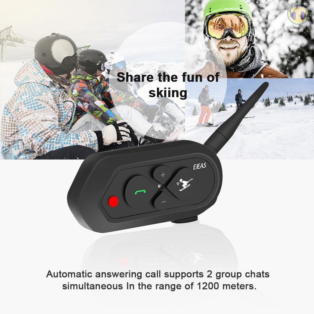 Nón Bảo Hiểm Tích Hợp Liên Lạc Điện Đàm Bluetooth 500mah Ejeas Ski10 1200m