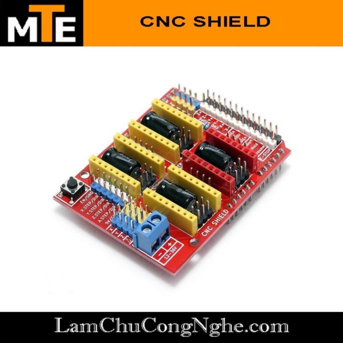 Mới! Mạch arduino CNC shield V3 (dùng cho máy CNC, laze, vẽ)