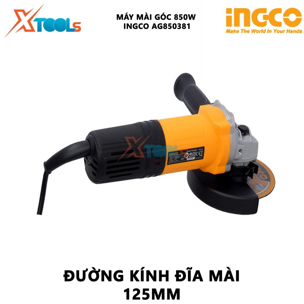 Máy mài góc INGCO AG850381 | máy mài cầm tay 220-240V~50/60Hz