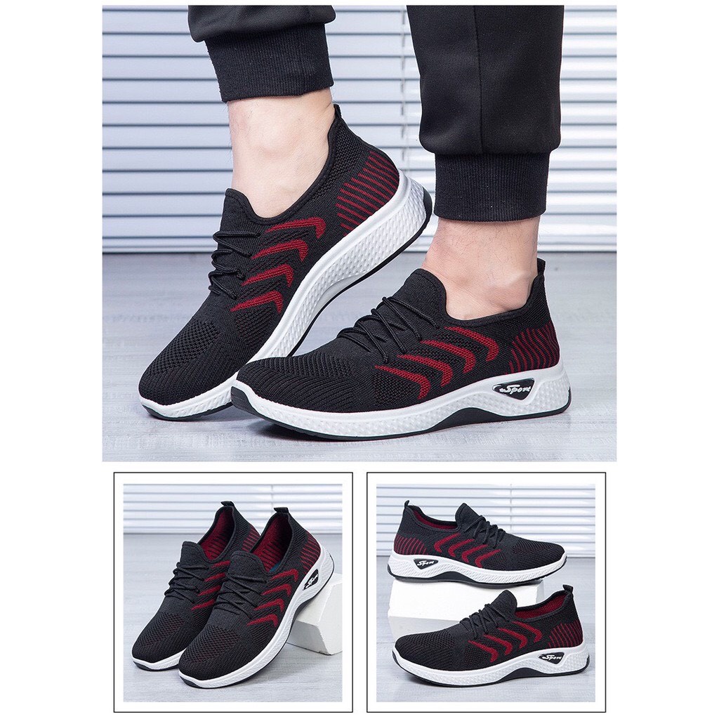 Giày nam thể thao viền kẻ vạch Sport trẻ trung năng động,giá hạt rẻ