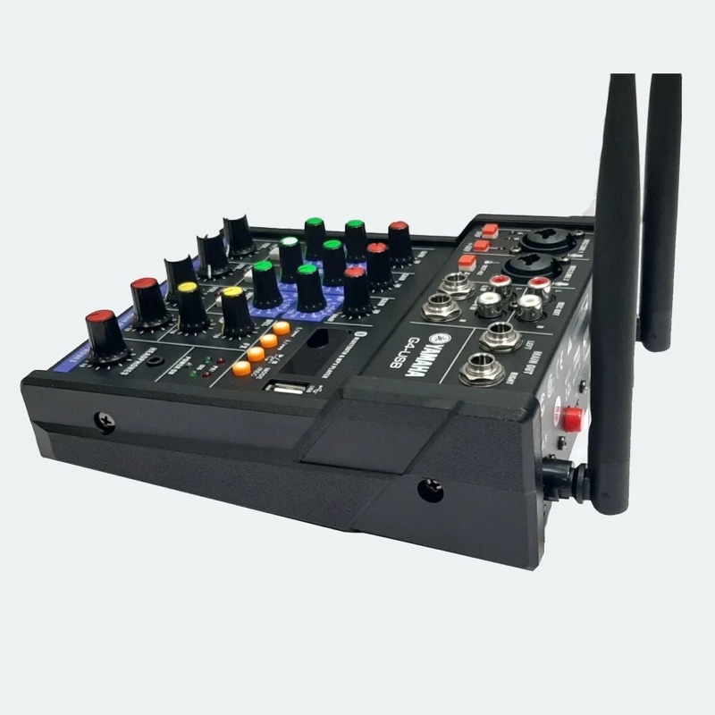 Mixer Livetream Yamaha G4 Bluetooth, USB - Tặng Kèm 2 Micro Không Dây UHF, Loa Kéo Dàn Amply Gia Đình - Dùng Trên Xe Hơi