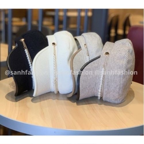 Mũ Thủy Thủ Trơn Đính Dây Hạt Nón Beret Chất Nhung Cao Cấp Thời Trang Phong Câch Hàn Quốc TT_BR01