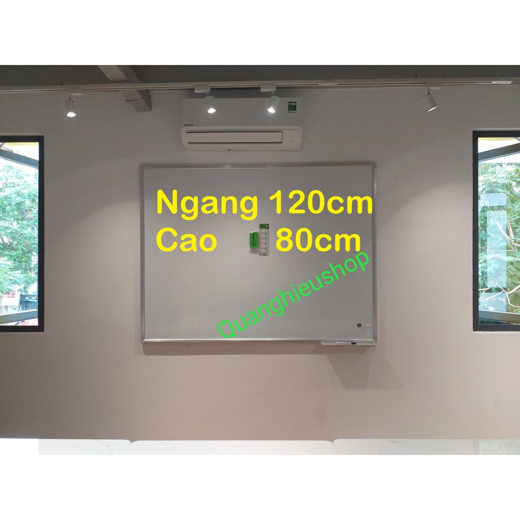 Bảng từ trắng cao cấp ceramic kích thước 80 x 120cm tặng kèm bút, lau bảng