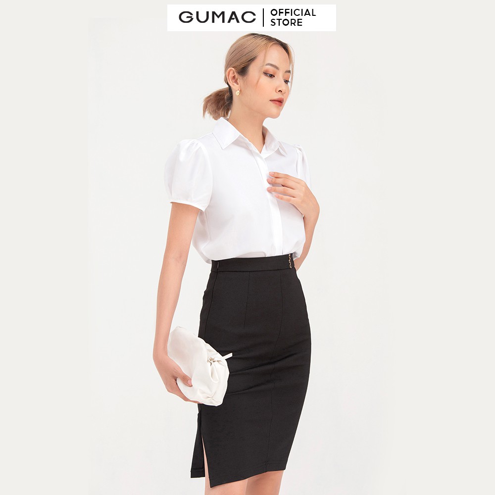 Chân váy bút chì 3 nút GUMAC VB794 | BigBuy360 - bigbuy360.vn