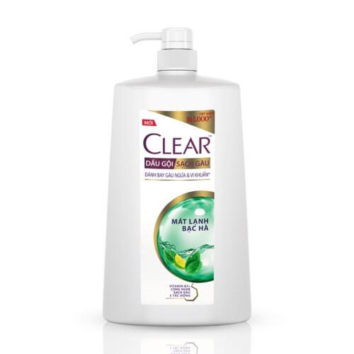 Dầu Gội Clear Mát Lạnh Bạc Hà Chai - 1.4 Kg