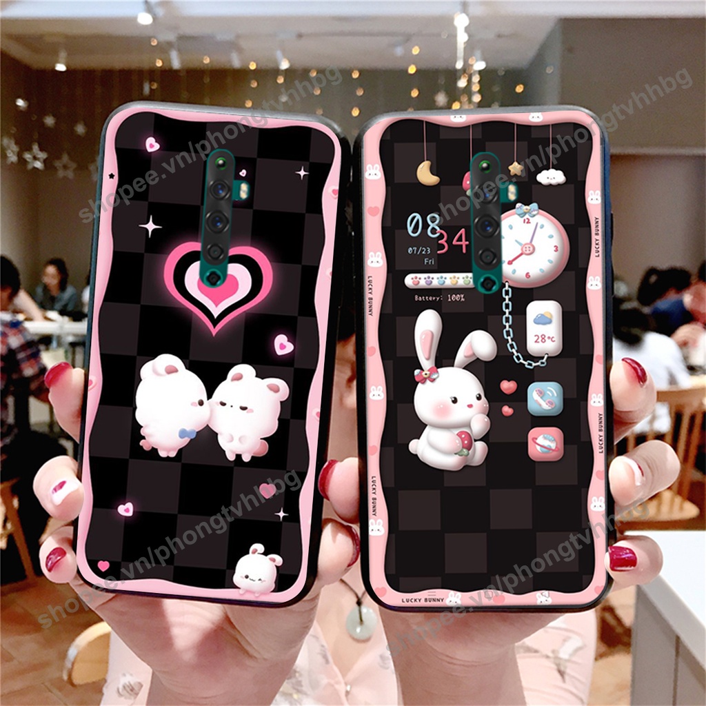 Ốp lưng Oppo Reno / Reno 2 / Reno 2Z / Reno 2f / Reno2 F gấu,thỏ trắng , đồng hồ dễ thương cute cực đẹp