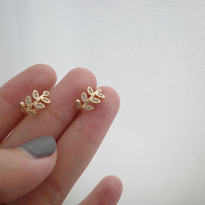 1p Bông Tai Kẹp Hình Lá Vàng Thời Trang Vintage Không Cần Bấm Lỗ Xỏ Lỗ Dành Cho Bạn Nữ Trang Sức Làm Quà Tặng
