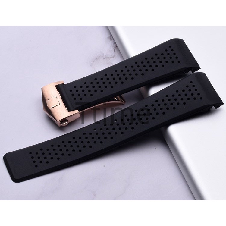 Dây Đeo Đồng Hồ Bằng Cao Su Silicon Mềm 22mm 24mm Cho TAG HEUER GRAND CARRERA Aquarir