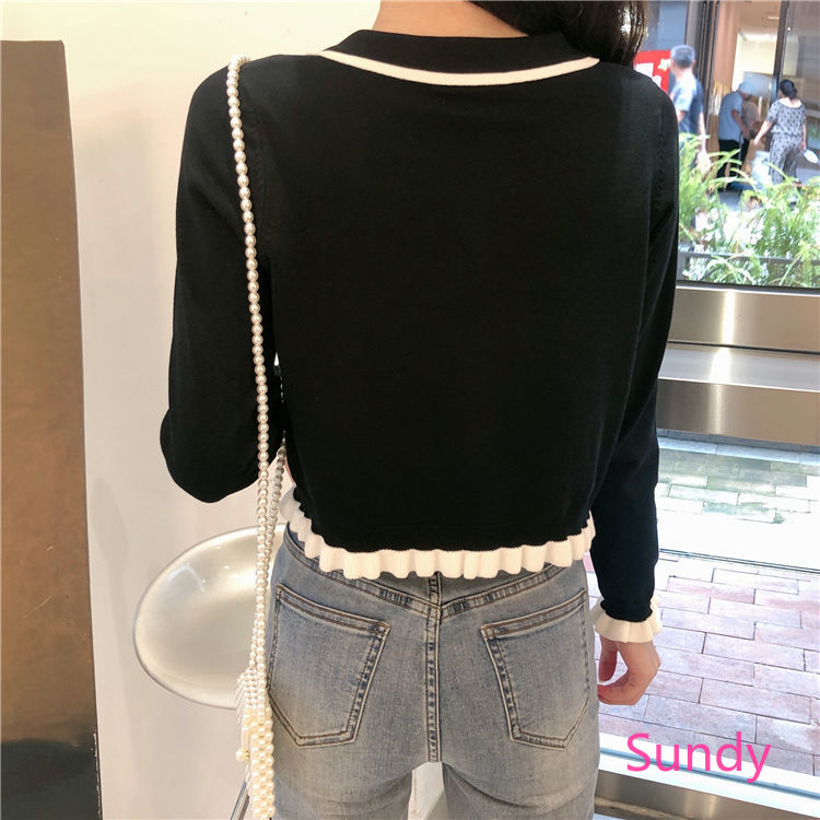 Áo Cardigan dệt kim tay dài phong cách thời trang mùa thu dành cho phái đẹp