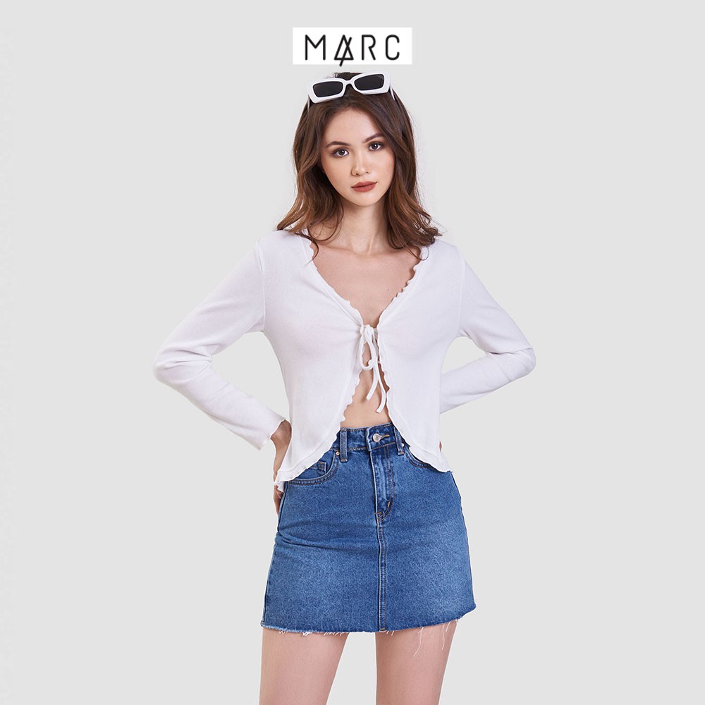 Áo nữ MARC FASHION cardigan cột nơ viền bèo | BigBuy360 - bigbuy360.vn