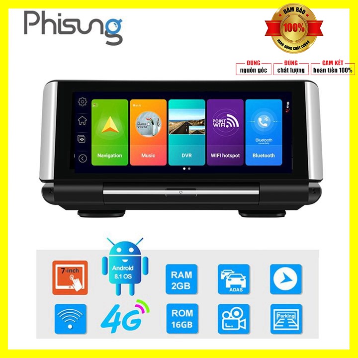 [ BẢO HÀNH 12 THÁNG]  Camera Hành Trình Đặt Taplo Ô Tô Cao Cấp nhãn hiệu Phisung K7 tích hợp camera lùi | BigBuy360 - bigbuy360.vn