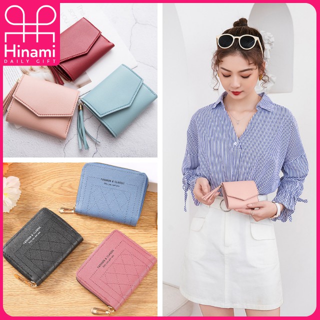 Ví Nữ Mini Cầm Tay Ngắn Cao Cấp Cute Nhỏ Gọn Bỏ Túi Thời Trang Giá Rẻ Hinami VNN1 VNN2