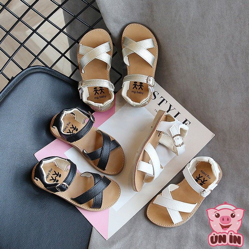 Dép Sandal bé gái ❤️FREESHIP❤️ Sandal quai chéo da mềm hàng chính hãng MG baby phong cách Hàn Quốc cho bé M501