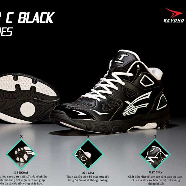 Giày Beyono Golden Star - giày bóng rổ và bóng chuyền ,ôm chân,nhẹ,chống trợt - hàng phân phối chính hãng