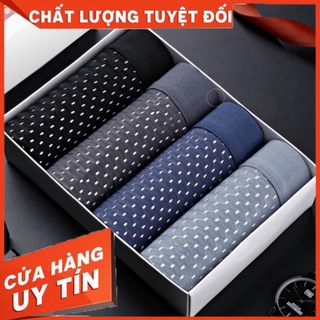 Hộp 4 sịp đùi, quần lót boxer thông hơi cao cấp dành cho nam ngaisoc605