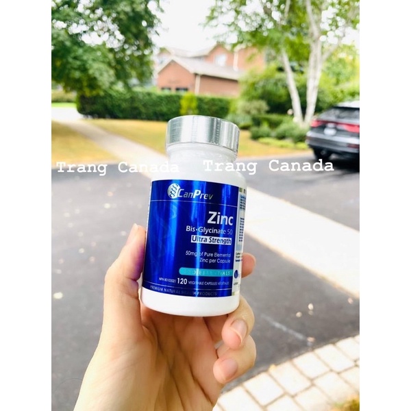Viên bổ sung kẽm Zinc CanPrev’s Zinc Bis-Glycinate 25mg & 50mg hàng Canada