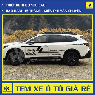 Tem xe Subaru Outback dán 2 bên sườn - tem xe ô tô giá rẻ hà nội