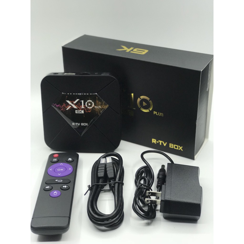 Android Tivi TV Box X10 Plus 4GB Ram, 64GB bộ nhớ trong Chất lượng 6K HD