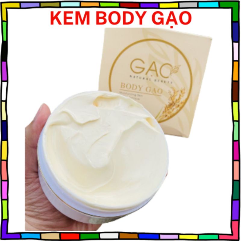 Kem body trắng da dưỡng ẩm, Kem ủ trắng toàn thân body gạo bật tông ngay lần đầu sử dụng