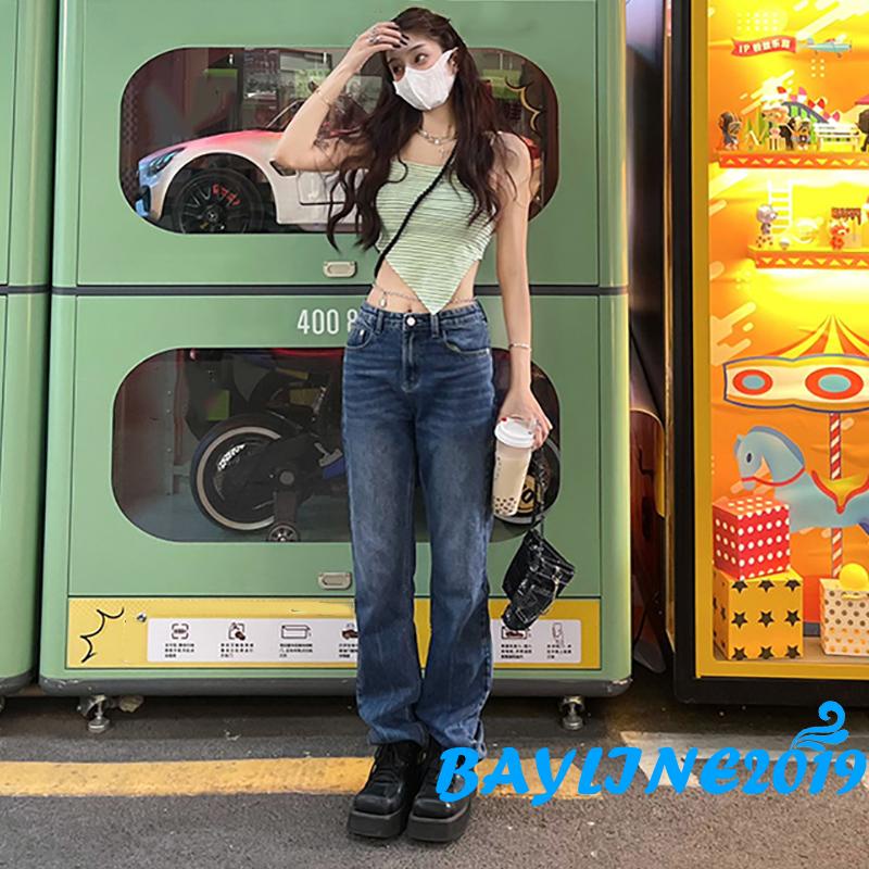 Áo Lửng Hai Dây Họa Tiết Sọc Ngang Thời Trang Cho Nữ