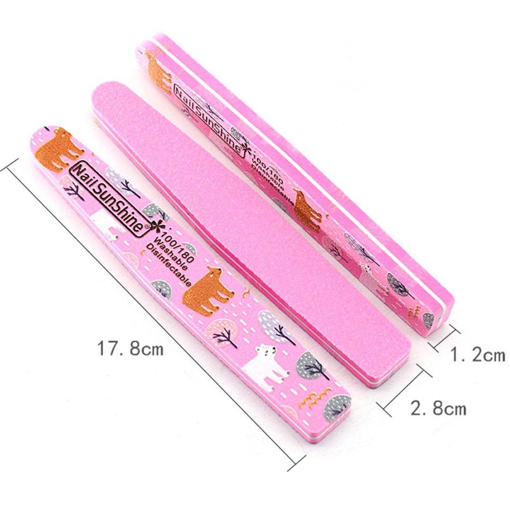 Khối Dũa Móng Tay / Đánh Bóng UV Gel Bền Chuyên Nghiệp 100 / 180 Grit