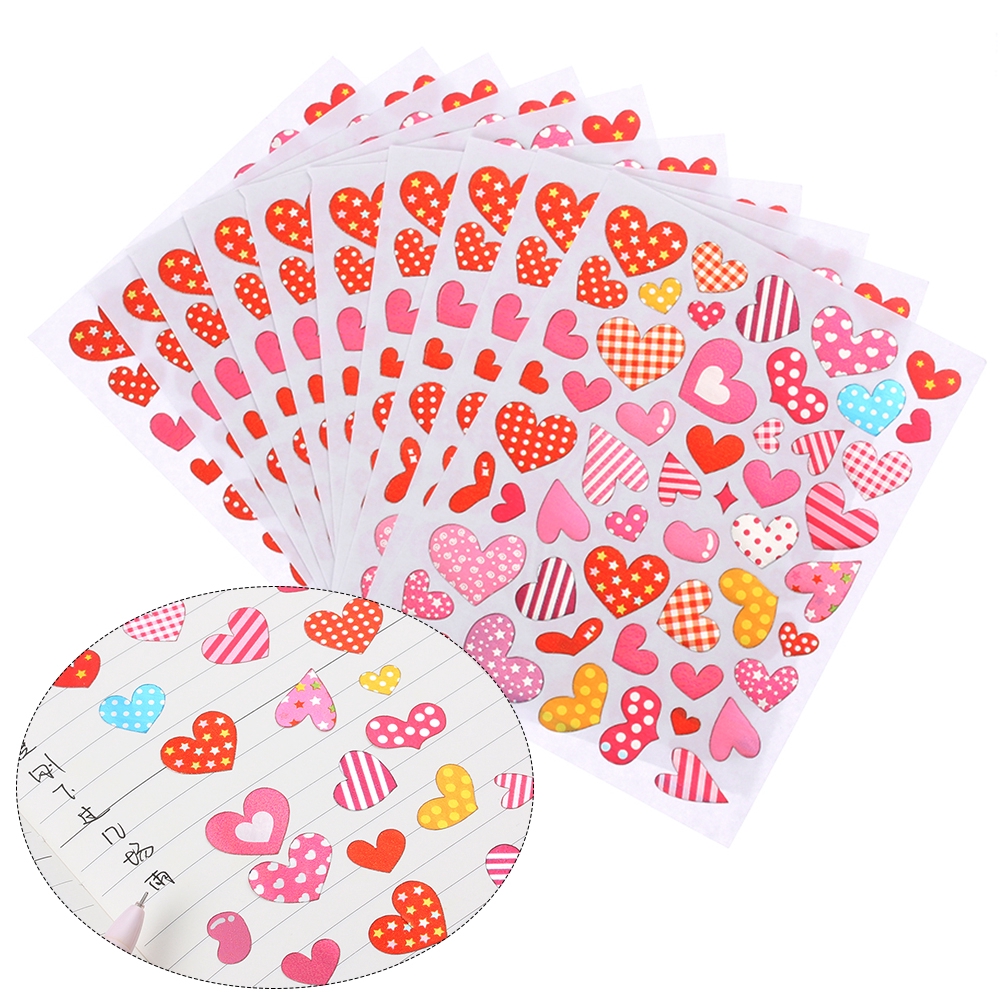 Set 10 tờ sticker dán trang trí hình ngôi sao năm cánh