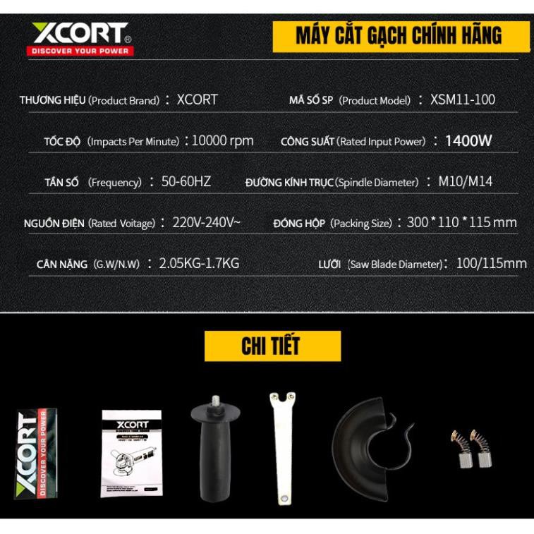✅ Máy mài góc-Máy mài cầm tay 1400W XCORT