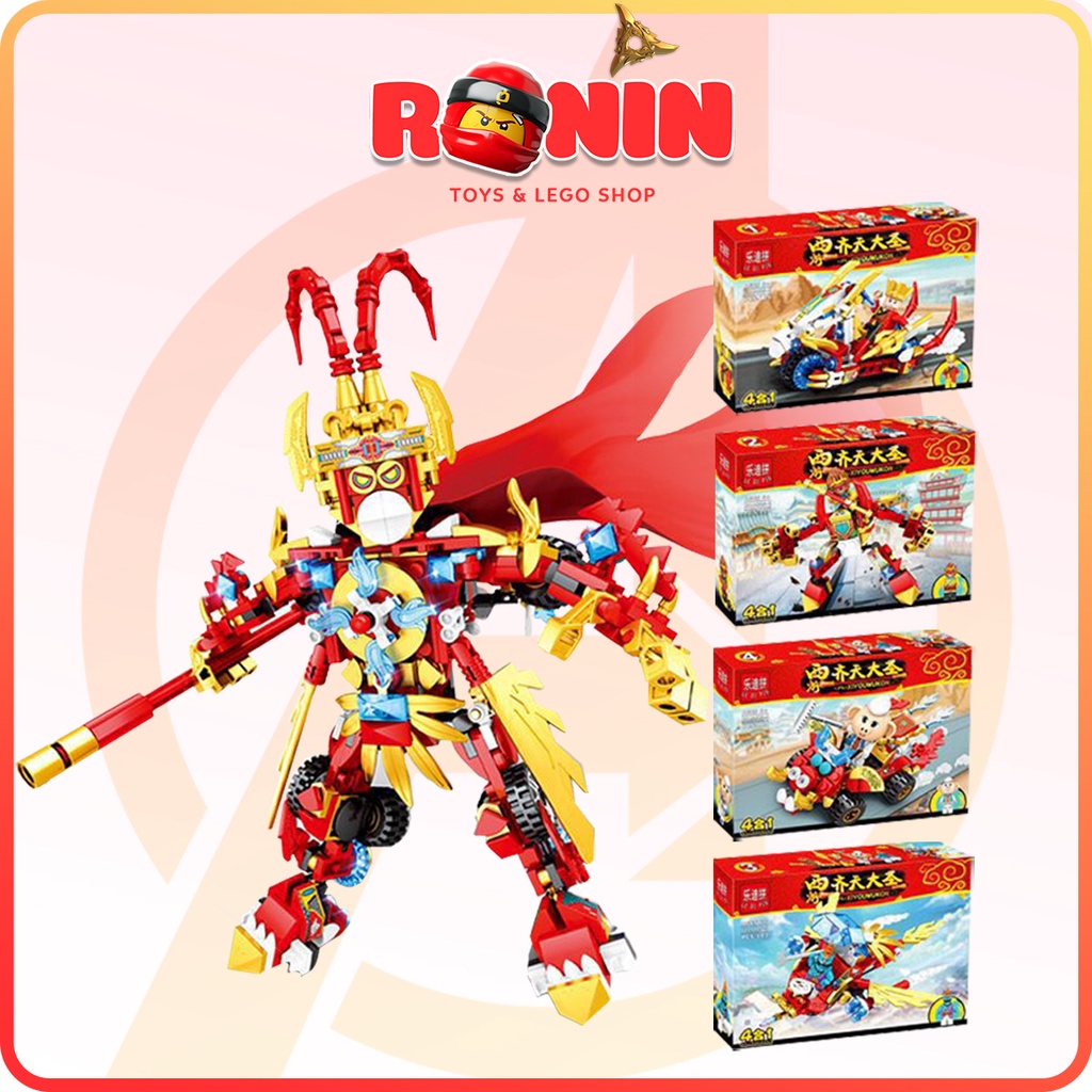 Bộ Đồ Chơi Lắp Ráp Mô Hình Tôn Ngộ Không 4in1