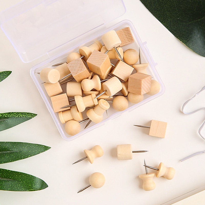 Set 30 đinh ghim mini nhiều hình dạng gắn tường/bảng/tường/tiệc tùng