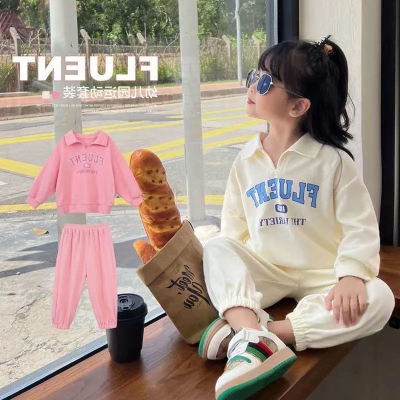Bộ Thể Thao Dài Tay Năng Động Cho Bé Gái