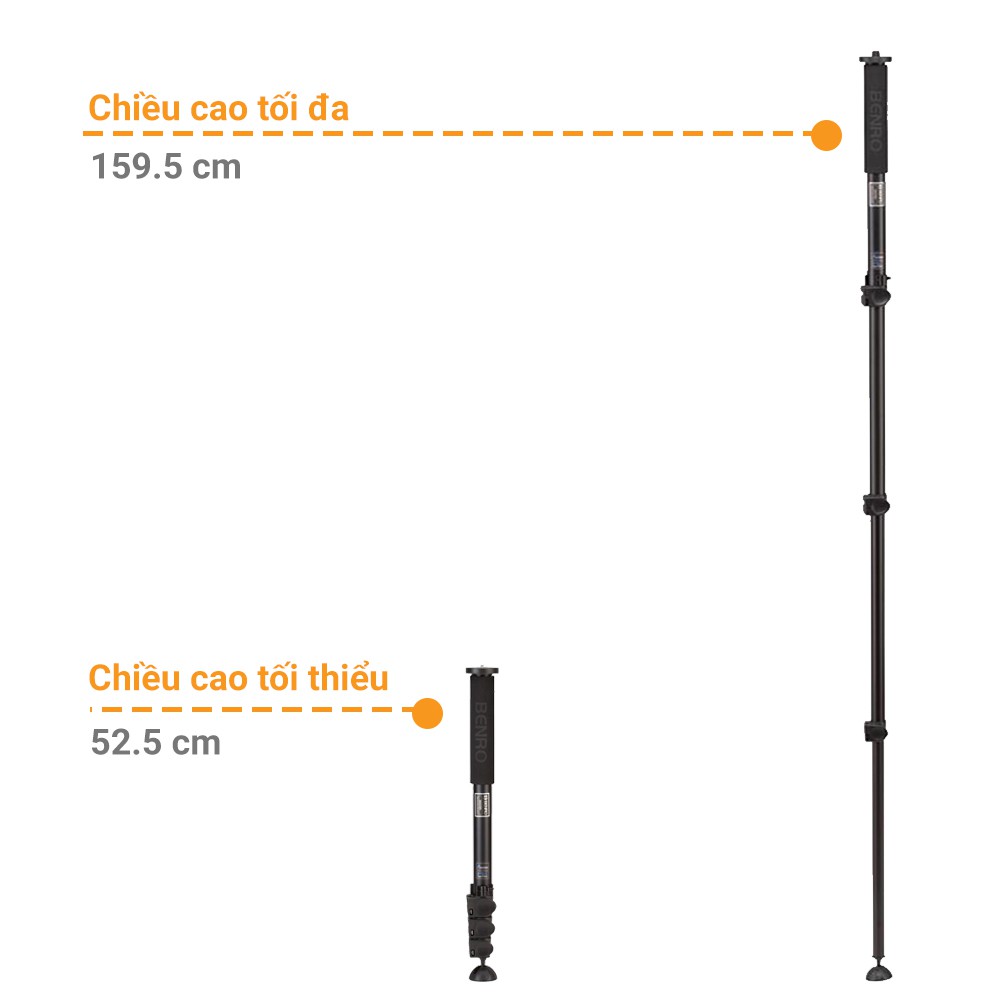 Chân máy ảnh địa hình Benro Monopod MAD38A | Chính hãng