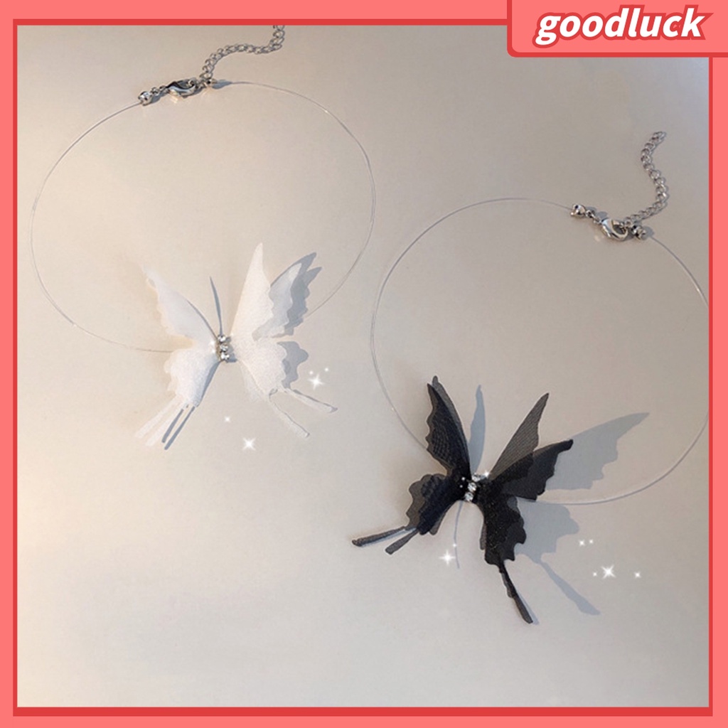 Goodluck| Dây Chuyền Choker Hợp Kim Hình Bướm Sáng Tạo Quyến Rũ Thời Trang Dành Cho Nữ