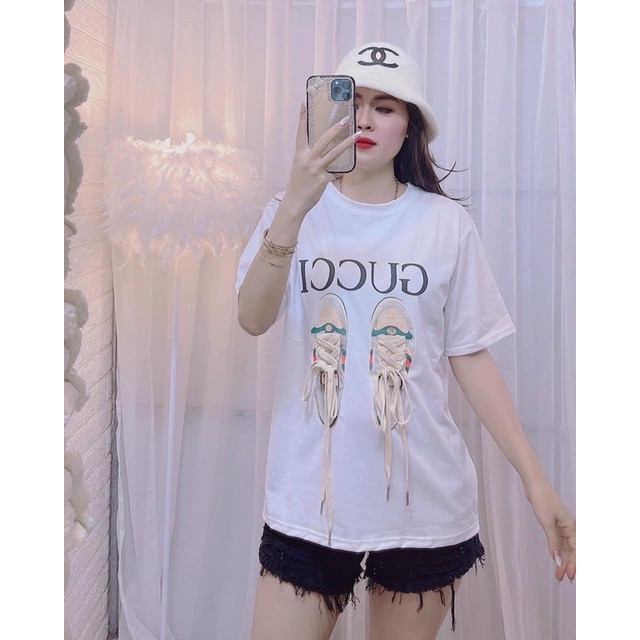 [ Ảnh Thật ] Áo thun Gucci Dây Giày - Áo thun unisex nam nữ form rộng oversize chất liệu Cotton thời trang hottrend 2022 | BigBuy360 - bigbuy360.vn