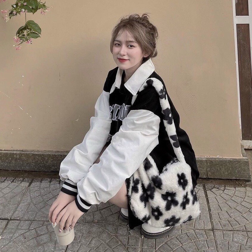 Áo Khoác Nữ, Áo Bomber Cổ Trắng tiểu thư Dày Đẹp/ Free Size phong cách Hàn Quốc siêu hot