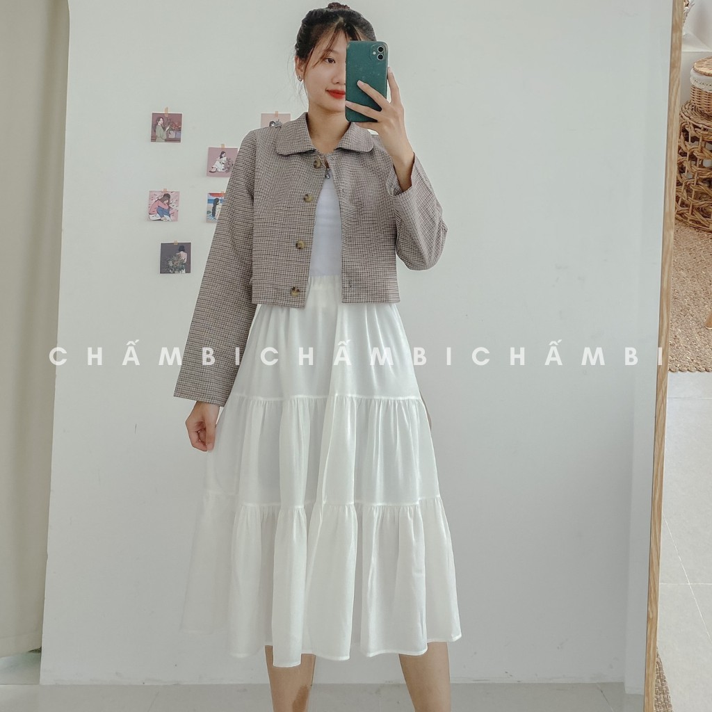 Chân Váy 3 Tầng Cạp Chun Dáng Dài Freesize<55kg - CV.006 | BigBuy360 - bigbuy360.vn