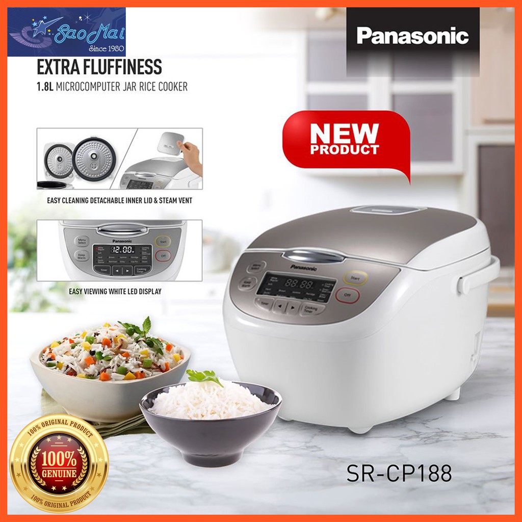 Bảo hành chính hãng - Nồi cơm điện tử Panasonic SR-CP188NRA