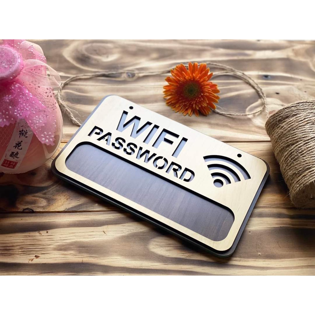 Bảng wifi-miễn phí khắc pass theo yêu cầu, bảng pass wifi treo tường, bảng wifi treo tường M03 đồ decor Mộc Decor
