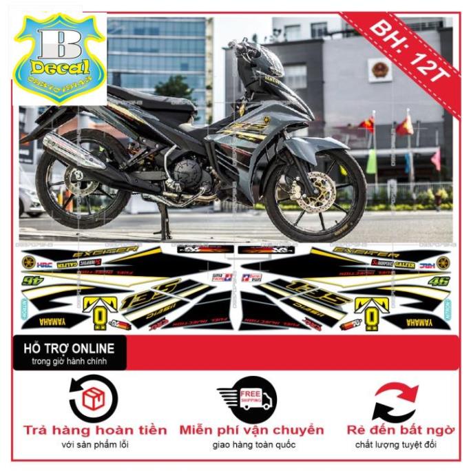 ( Quí khách vui lòng mang ra tiệm cho thợ dán ) Tem EX 2011 DÁN XE XÁM XI MĂNG [Bi Decal]