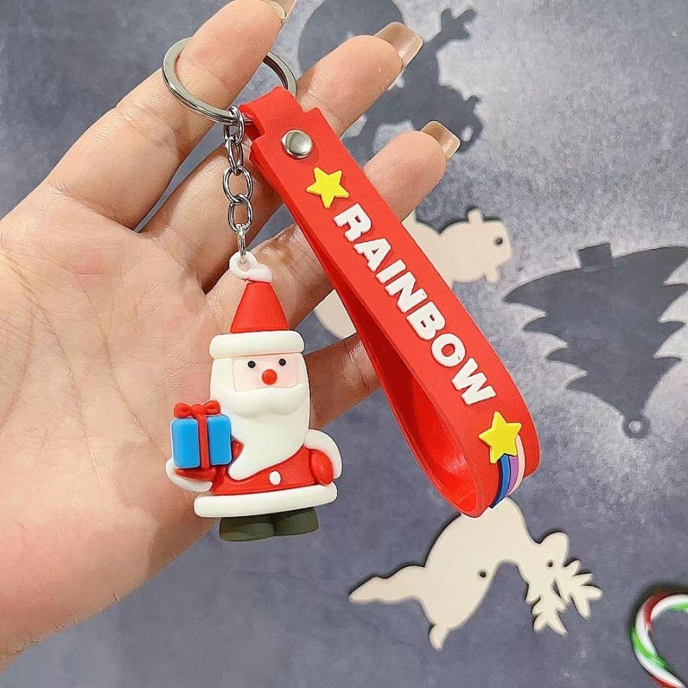 JARRED Móc Khóa Hình Búp Bê Ông Già Noel / Năm Mới Dùng Trang Trí Cây Thông Giáng Sinh