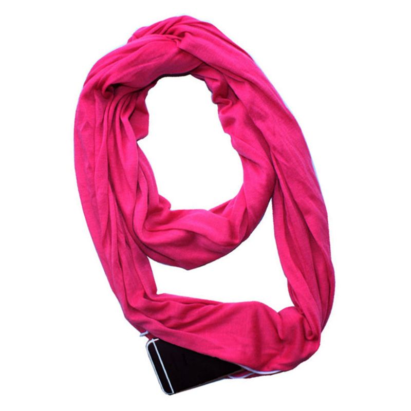 Khăn Choàng Cổ 135-175cm 10 Màu Co Giãn Có Khóa Kéo