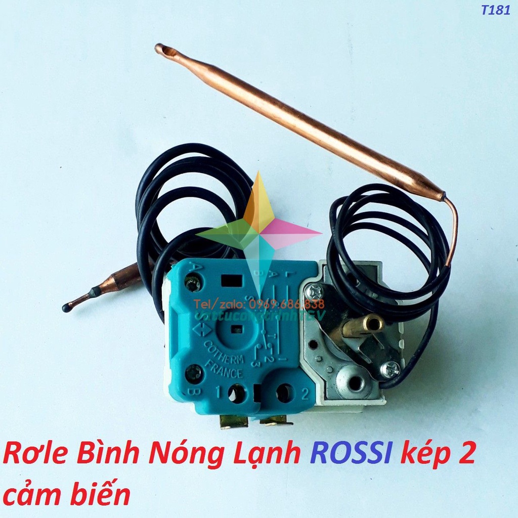 Rơle nhiệt độ Bình Nóng Lạnh ROSSI kép - 2 cảm biến.