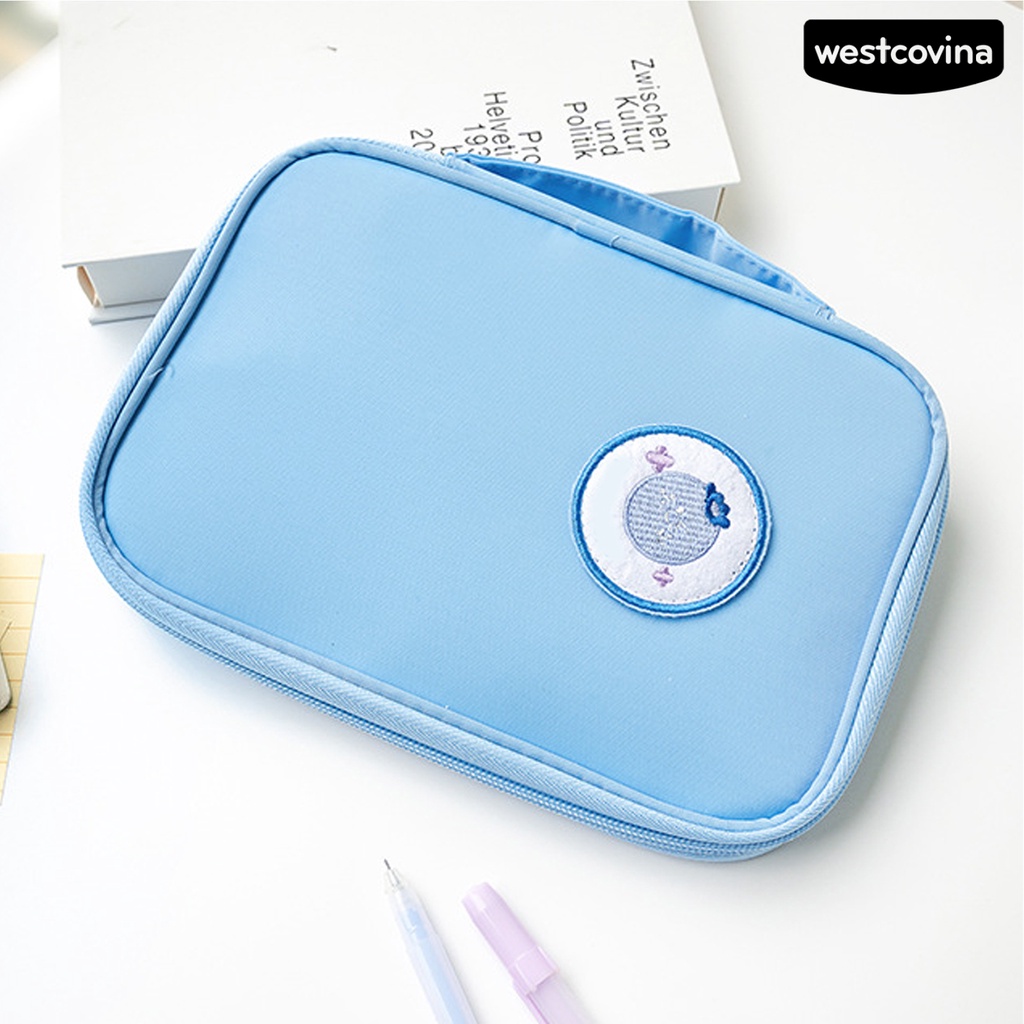 [Hot]✍Túi Đựng Bút Chì Bằng Nylon Sức Chứa Lớn Cho Học Sinh Nhân Viên Văn Phòng