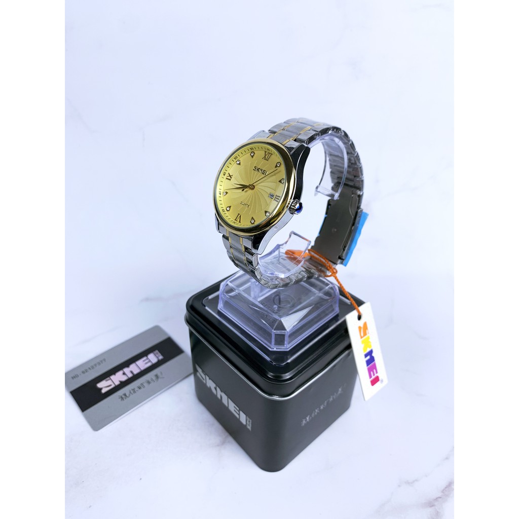 Đồng hồ nam skmei sk063 dây kim loại , ảnh thật , sản phẩm đầy đủ full hộp , sản phẩm chống nước chống xước