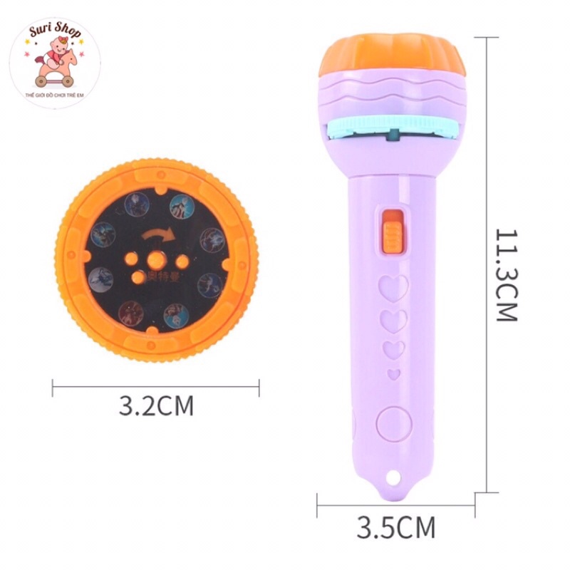 Đèn Pin chiếu hình 24 hình động vật cho bé
