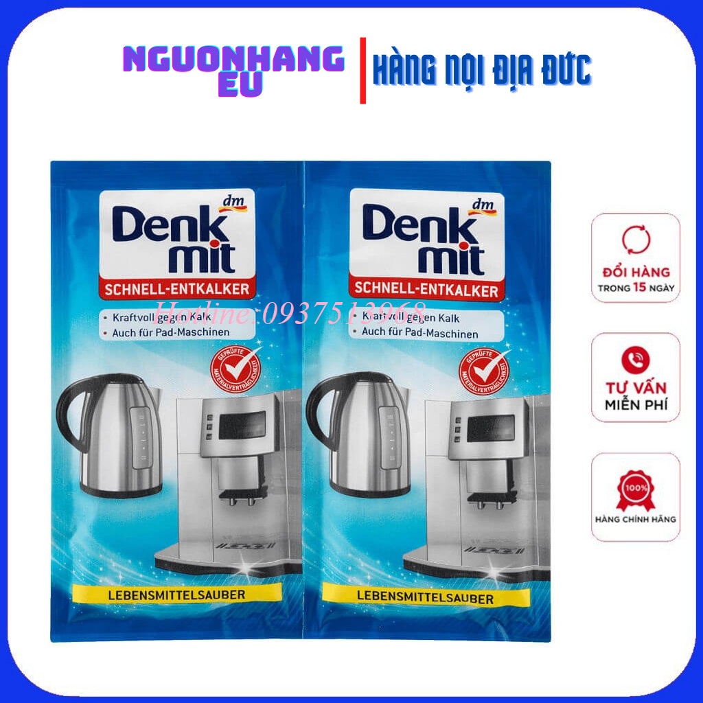 Bột tẩy cặn ấm siêu tốc, máy pha cà phê…Denkmit