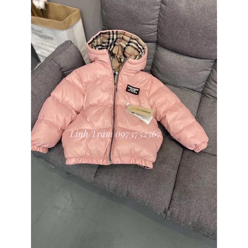 Áo phao 2 mặt bé gái