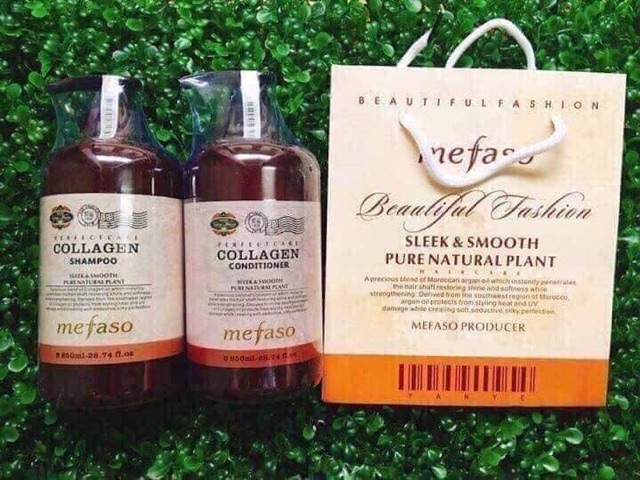 Cặp gội xả MEFASO collagen tem vàng chính hãng