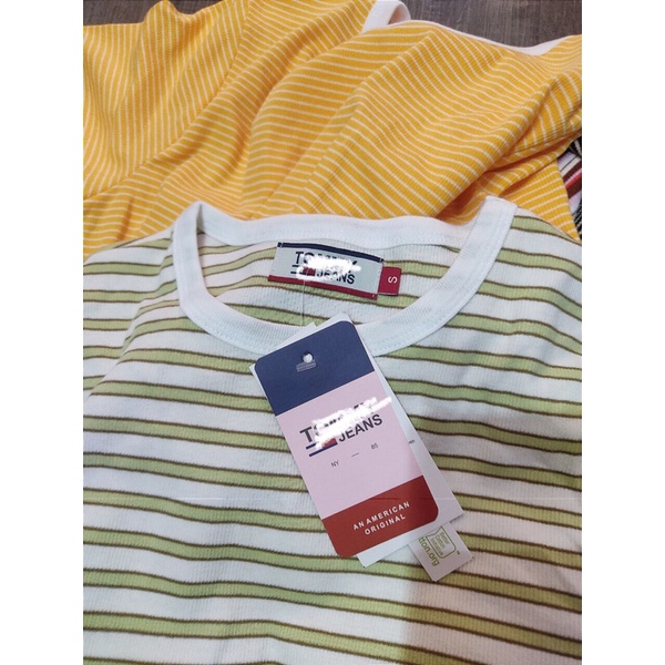 Áo thun nữ sọc ngang thun gân T.o.m.m.y