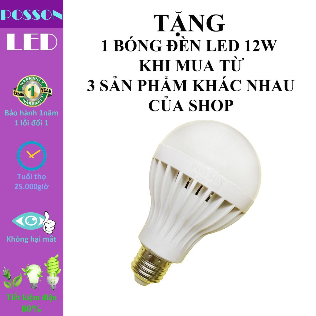 Giá Tốt -  4 Bóng đèn Led trụ 5w tiết kiệm điện sáng trắng-vàng nắng Posson LC-N5-5G